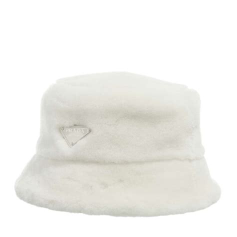 prada shearling bucket hat.